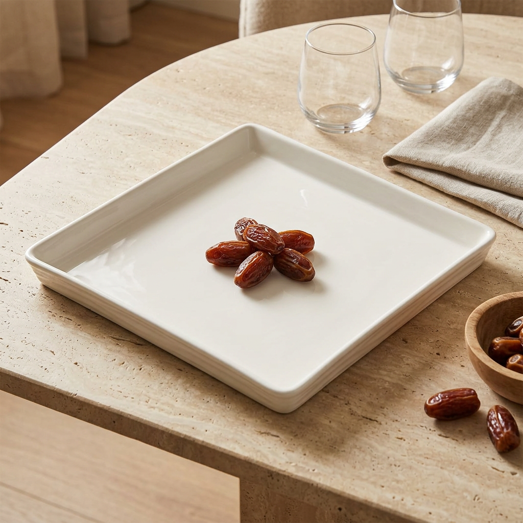 Ceramic Square Tray – 25×25cm