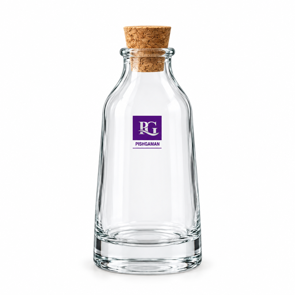 Pishgaman Glass Bottle with Cork Lid – 500ml