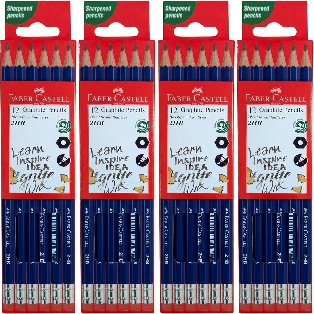 Faber-Castell 2HB Graphite Pencils – 4 Boxes of 12 (48 Pencils) - Al Kabayel Discount CentreFaber-Castell 2HB Graphite Pencils – 4 Boxes of 12 (48 Pencils)Pens, Pencils & MarkersFABER-CASTELLAl Kabayel Discount Centre