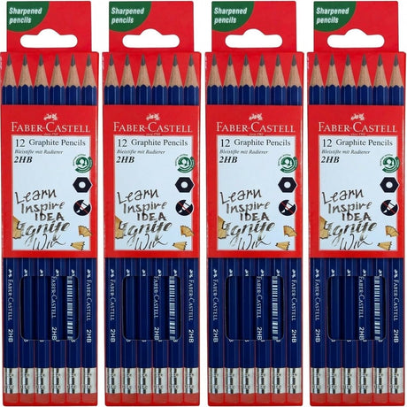 Faber-Castell 2HB Graphite Pencils – 4 Boxes of 12 (48 Pencils) - Al Kabayel Discount CentreFaber-Castell 2HB Graphite Pencils – 4 Boxes of 12 (48 Pencils)Pens, Pencils & MarkersFABER-CASTELLAl Kabayel Discount Centre