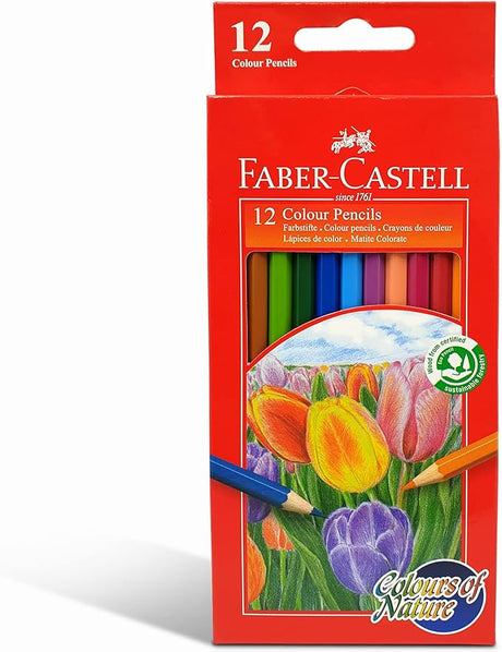 Faber - Castell Colours Of Nature Colour Pencils 12 Colour In A Cardboard Box,Assorted Designs, 114416 - Al Kabayel Discount CentreFaber - Castell Colours Of Nature Colour Pencils 12 Colour In A Cardboard Box,Assorted Designs, 114416Color PencilsFABER - CASTELLAl Kabayel Discount Centre