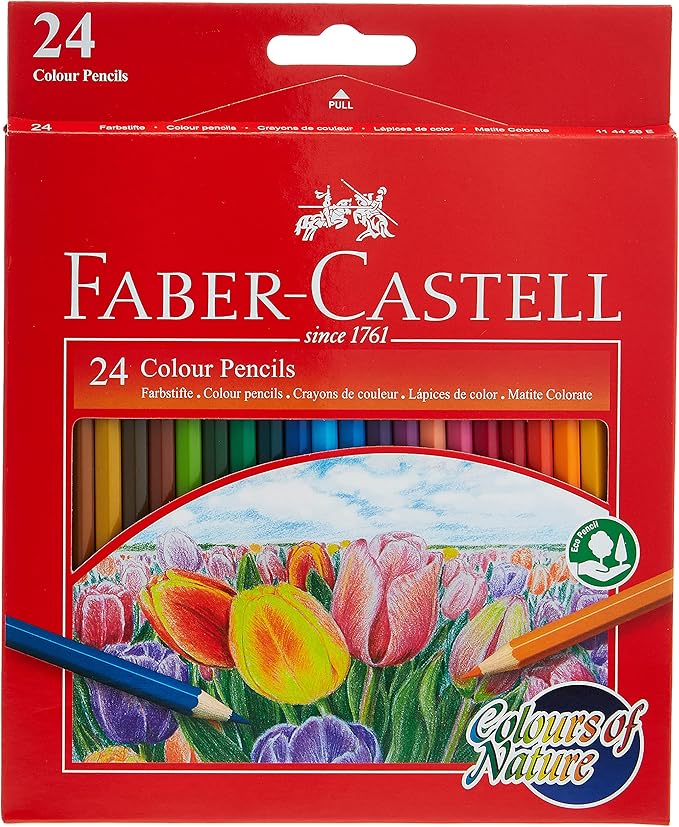 Faber - Castell Colours Of Nature Colour Pencils 24 Colour In A Cardboard Box,Assorted Designs, 114426 - Al Kabayel Discount CentreFaber - Castell Colours Of Nature Colour Pencils 24 Colour In A Cardboard Box,Assorted Designs, 114426Color PencilsFABER - CASTELLAl Kabayel Discount Centre