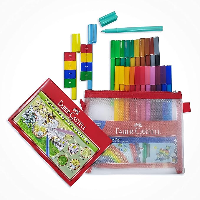 FABER CASTELL Connector Felt Pen 24 Color Set - Al Kabayel Discount CentreFABER CASTELL Connector Felt Pen 24 Color SetPens, Pencils & MarkersFABER CASTELLAl Kabayel Discount Centre