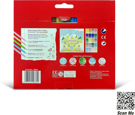 Faber - Castell Connector Felt Pens – 20 Colors with 5 Pastel Shades - Al Kabayel Discount CentreFaber - Castell Connector Felt Pens – 20 Colors with 5 Pastel ShadesPens, Pencils & MarkersFABER CASTELLAl Kabayel Discount Centre
