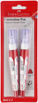 Faber - Castell Correction Pen Precision Needle Point Metal Tip 8ml – Pack of 2 - Al Kabayel Discount CentreFaber - Castell Correction Pen Precision Needle Point Metal Tip 8ml – Pack of 2Pens, Pencils & MarkersFABER CASTELLAl Kabayel Discount Centre