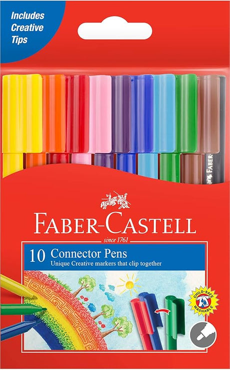 Faber - Castell Faber Castell Connector Felt Pen 10 Color, Pen, F155510 - Al Kabayel Discount CentreFaber - Castell Faber Castell Connector Felt Pen 10 Color, Pen, F155510Color PencilsFABER - CASTELLAl Kabayel Discount Centre