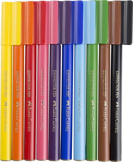 Faber - Castell Faber Castell Connector Felt Pen 10 Color, Pen, F155510 - Al Kabayel Discount CentreFaber - Castell Faber Castell Connector Felt Pen 10 Color, Pen, F155510Color PencilsFABER - CASTELLAl Kabayel Discount Centre