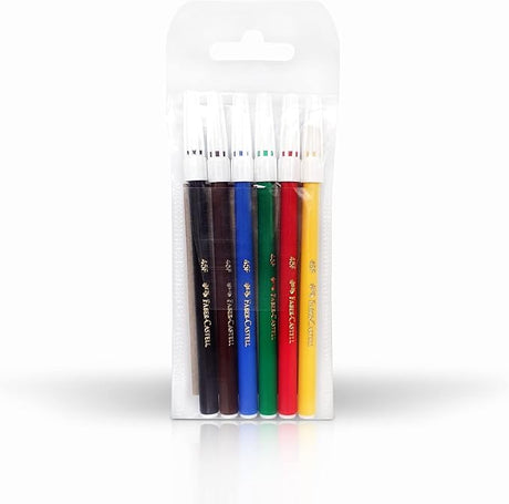 Faber - Castell Felt Pen 6 Color, Water - Based Colours Will Easily Wash Out Of Fabrics - Al Kabayel Discount CentreFaber - Castell Felt Pen 6 Color, Water - Based Colours Will Easily Wash Out Of FabricsColor PencilsFABER - CASTELLAl Kabayel Discount Centre