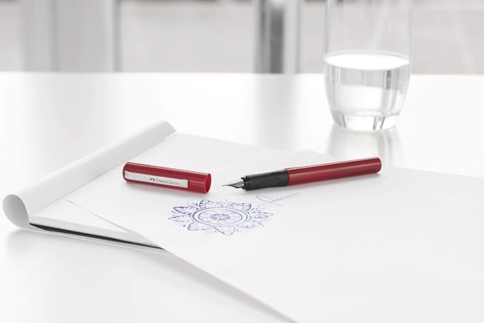 Faber - Castell Fountain Pen Red Design Medium Nib + 6 Blue Ink Cartridges - Al Kabayel Discount CentreFaber - Castell Fountain Pen Red Design Medium Nib + 6 Blue Ink CartridgesPens, Pencils & MarkersFABER - CASTELLAl Kabayel Discount Centre