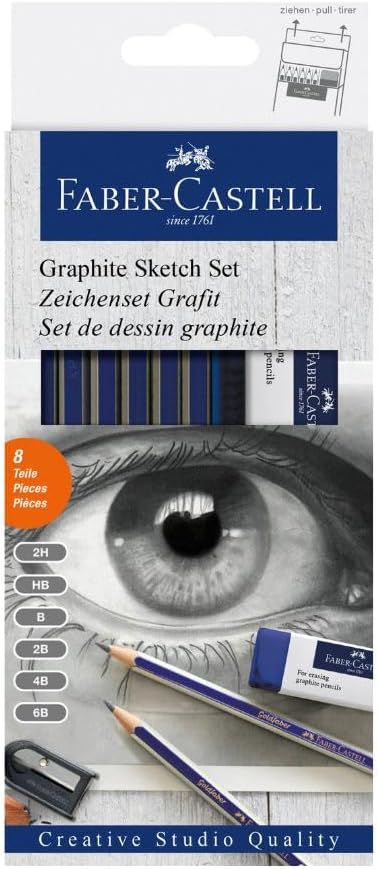 Faber - Castell Gold Faber Degree Pencil Set (6 Pencils + 1 Eraser + 1 Sharpener) - Al Kabayel Discount CentreFaber - Castell Gold Faber Degree Pencil Set (6 Pencils + 1 Eraser + 1 Sharpener)Pens, Pencils & MarkersFABER - CASTELLAl Kabayel Discount Centre