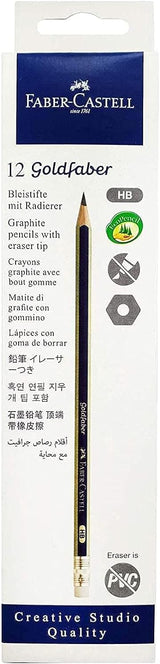 Faber - Castell Goldfaber Graphite Pencil HB with Eraser Tip – Box of 12 - Al Kabayel Discount CentreFaber - Castell Goldfaber Graphite Pencil HB with Eraser Tip – Box of 12Pens, Pencils & MarkersFABER CASTELLAl Kabayel Discount Centre