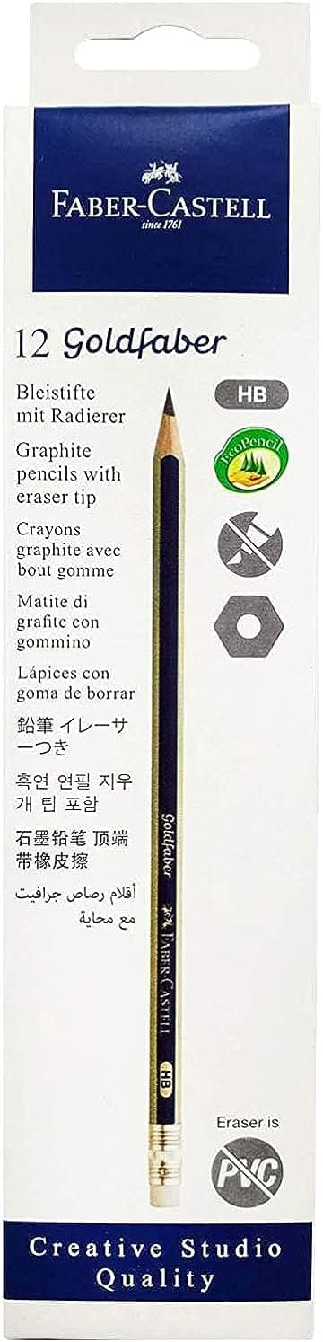 Faber - Castell Goldfaber Graphite Pencil HB with Eraser Tip – Box of 12 - Al Kabayel Discount CentreFaber - Castell Goldfaber Graphite Pencil HB with Eraser Tip – Box of 12Pens, Pencils & MarkersFABER CASTELLAl Kabayel Discount Centre