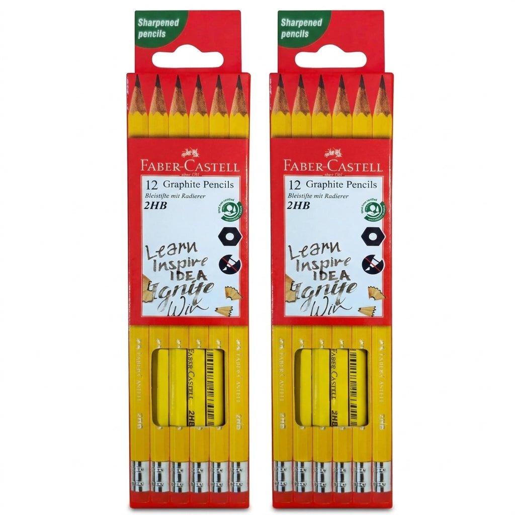 Faber-Castell Graphite & Colour Pencil Set – 2HB (24pcs) + 12 Colours - Al Kabayel Discount CentreFaber-Castell Graphite & Colour Pencil Set – 2HB (24pcs) + 12 ColoursPens, Pencils & MarkersFABER-CASTELLAl Kabayel Discount Centre