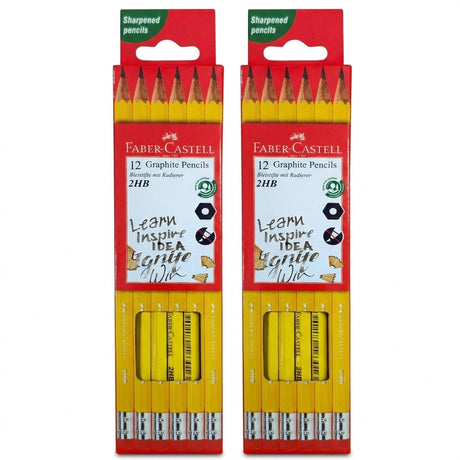 Faber-Castell Graphite & Colour Pencil Set – 2HB (24pcs) + 12 Colours - Al Kabayel Discount CentreFaber-Castell Graphite & Colour Pencil Set – 2HB (24pcs) + 12 ColoursPens, Pencils & MarkersFABER-CASTELLAl Kabayel Discount Centre