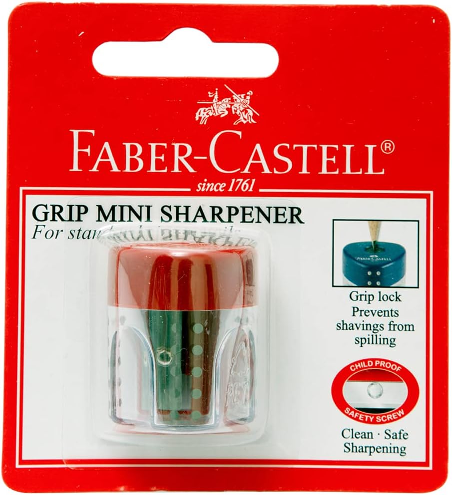 Faber Castell Mini Grip Auto Sharpener Single Hole Assorted Colours faber-castell-mini-grip-auto-sharpener-single-hole-assorted-colours