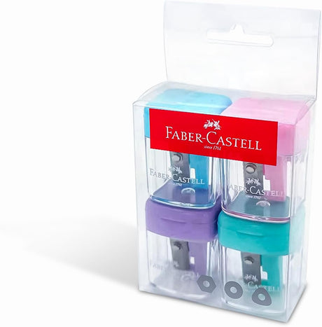 Faber - Castell Minibox Sharpener – 4pc Pastel Colours Set - Al Kabayel Discount CentreFaber - Castell Minibox Sharpener – 4pc Pastel Colours SetErasers & SharpenersFABER CASTELLAl Kabayel Discount Centre