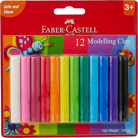 Faber - Castell Modelling Clay 200Gm 12 Colors X 16.5Gm - Al Kabayel Discount CentreFaber - Castell Modelling Clay 200Gm 12 Colors X 16.5GmCrayonsFABER - CASTELLAl Kabayel Discount Centre