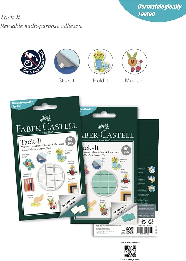Faber - Castell Reusable Multi - Purpose Adhesive Tack - It 50Gm Green - Al Kabayel Discount CentreFaber - Castell Reusable Multi - Purpose Adhesive Tack - It 50Gm GreenTapes & Packaging TapesFABER - CASTELLAl Kabayel Discount Centre