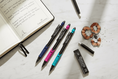 Faber - Castell Shark Mechanical Pencil 0.7mm 2B – 3 Assorted Colours + 12 Leads Refill Tube | Soft Rubber Grip - Al Kabayel Discount CentreFaber - Castell Shark Mechanical Pencil 0.7mm 2B – 3 Assorted Colours + 12 Leads Refill Tube | Soft Rubber GripPens, Pencils & MarkersFABER CASTELLAl Kabayel Discount Centre