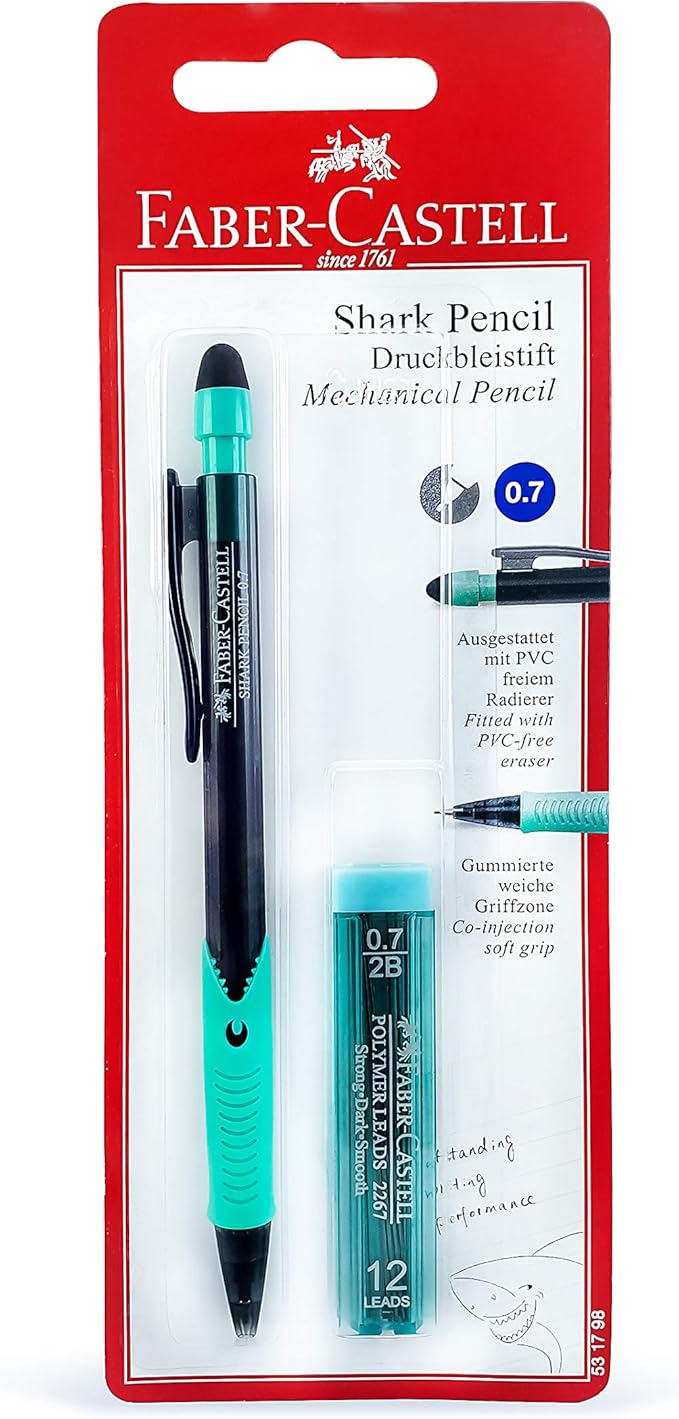 Faber - Castell Shark Mechanical Pencil 0.7Mm, Multicolor, 531798, Jumbo - Al Kabayel Discount CentreFaber - Castell Shark Mechanical Pencil 0.7Mm, Multicolor, 531798, JumboPens, Pencils & MarkersFABER - CASTELLAl Kabayel Discount Centre