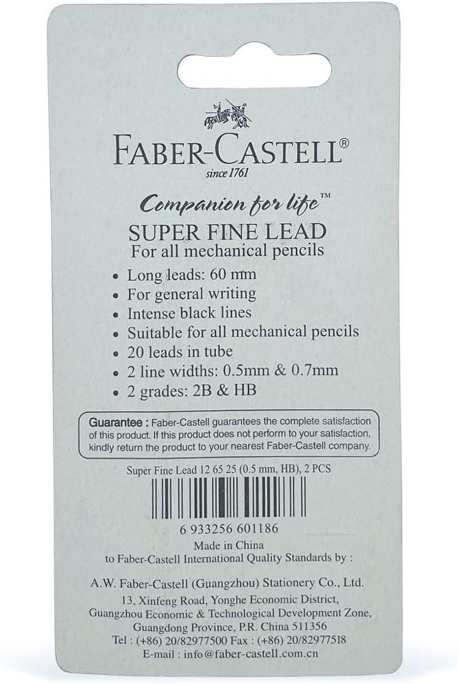 Faber - Castell Super Fine Lead 0.5mm HB – Twin Pack (126525 - 2) - Al Kabayel Discount CentreFaber - Castell Super Fine Lead 0.5mm HB – Twin Pack (126525 - 2)Pens, Pencils & MarkersFABER CASTELLAl Kabayel Discount Centre