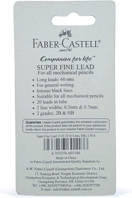 Faber - Castell Super Fine Lead 0.5mm HB – Twin Pack (126525 - 2) - Al Kabayel Discount CentreFaber - Castell Super Fine Lead 0.5mm HB – Twin Pack (126525 - 2)Pens, Pencils & MarkersFABER CASTELLAl Kabayel Discount Centre