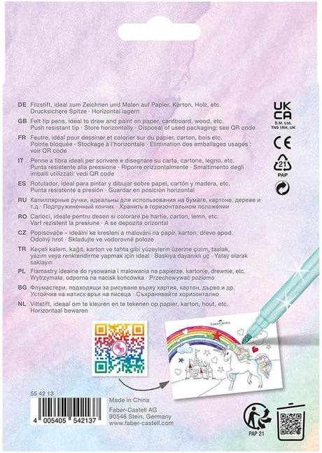 Faber-Castell Unicorn Special Edition Felt Tip Pens – 10 + 3 Glitter Colors - Al Kabayel Discount CentreFaber-Castell Unicorn Special Edition Felt Tip Pens – 10 + 3 Glitter ColorsColor PensFABER-CASTELLAl Kabayel Discount Centre