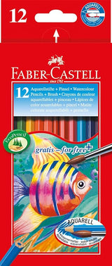 Faber - Castell Water Colour Pencils With Brush (Pack Of 12 Pencils) - Al Kabayel Discount CentreFaber - Castell Water Colour Pencils With Brush (Pack Of 12 Pencils)Color PencilsFABER - CASTELLAl Kabayel Discount Centre