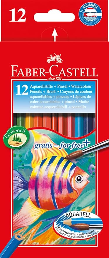 Faber - Castell Water Colour Pencils With Brush (Pack Of 12 Pencils) - Al Kabayel Discount CentreFaber - Castell Water Colour Pencils With Brush (Pack Of 12 Pencils)Color PencilsFABER - CASTELLAl Kabayel Discount Centre
