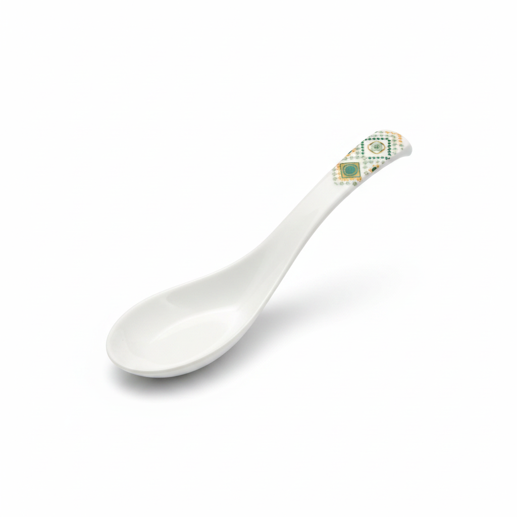 Henlee Melamine Soup Spoon White - 12cm