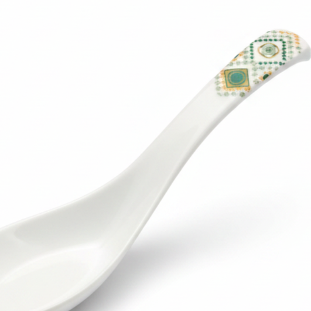 Henlee Melamine Soup Spoon White - 12cm