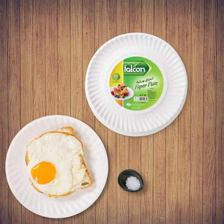 Falcon 100pcs Disposable Round Paper Plate 7 Inch - Al Kabayel Discount CentreFalcon 100pcs Disposable Round Paper Plate 7 InchDisposablesFALCONAl Kabayel Discount Centre