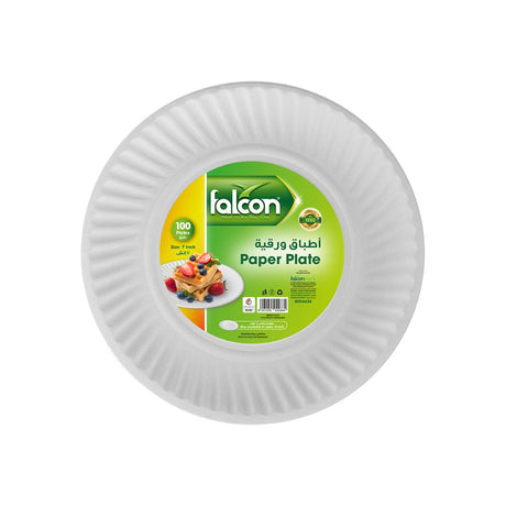 Falcon 100pcs Disposable Round Paper Plate 7 Inch - Al Kabayel Discount CentreFalcon 100pcs Disposable Round Paper Plate 7 InchDisposablesFALCONAl Kabayel Discount Centre