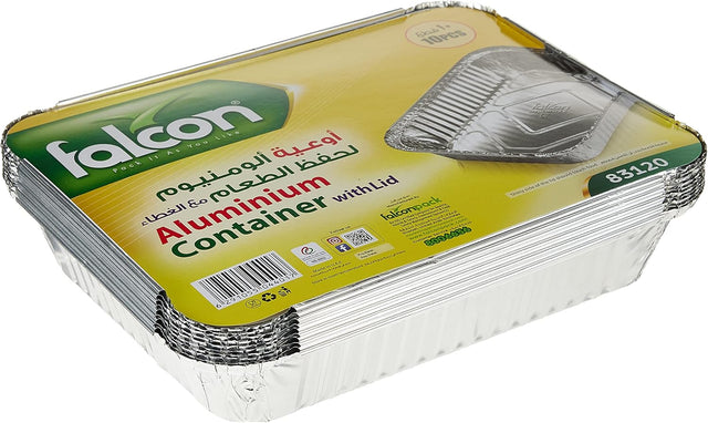 Falcon 10pcs Rectangular Aluminium Container With Lid 1050ml - 83120 - Al Kabayel Discount CentreFalcon 10pcs Rectangular Aluminium Container With Lid 1050ml - 83120DisposablesFALCONAl Kabayel Discount Centre