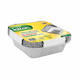 Falcon 10pcs Rectangular Aluminium Container with Lid 12.2cm*14.2cm*5cm - 8342 - Al Kabayel Discount CentreFalcon 10pcs Rectangular Aluminium Container with Lid 12.2cm*14.2cm*5cm - 8342DisposablesFALCONAl Kabayel Discount Centre