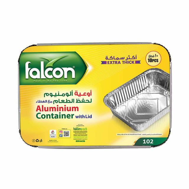 Falcon 10pcs Rectangular Aluminium Container with Lid 21.3cm*4.5cm x 31.2cm - 83190 - Al Kabayel Discount CentreFalcon 10pcs Rectangular Aluminium Container with Lid 21.3cm*4.5cm x 31.2cm - 83190DisposablesFALCONAl Kabayel Discount Centre