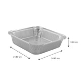 Falcon 10pcs Square Aluminium Container with Lid 24.6cm*5.9cm*24.6cm - 83241 - Al Kabayel Discount CentreFalcon 10pcs Square Aluminium Container with Lid 24.6cm*5.9cm*24.6cm - 83241DisposablesFALCONAl Kabayel Discount Centre
