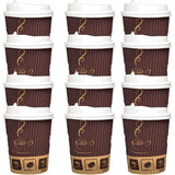 Falcon 12pcs Paper Ripple Cups 12oz with Lid Brown - Al Kabayel Discount CentreFalcon 12pcs Paper Ripple Cups 12oz with Lid BrownDisposablesFALCONAl Kabayel Discount Centre