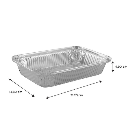 Falcon 12pcs Rectangular Aluminium Container with Lid 21.2cm*14.8cm*4.9cm - 8389 - Al Kabayel Discount CentreFalcon 12pcs Rectangular Aluminium Container with Lid 21.2cm*14.8cm*4.9cm - 8389DisposablesFALCONAl Kabayel Discount Centre
