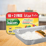 Falcon 12pcs Rectangular Aluminium Container with Lid 21.3cm*31.2cm*4.5cm - 83190 - Al Kabayel Discount CentreFalcon 12pcs Rectangular Aluminium Container with Lid 21.3cm*31.2cm*4.5cm - 83190DisposablesFALCONAl Kabayel Discount Centre