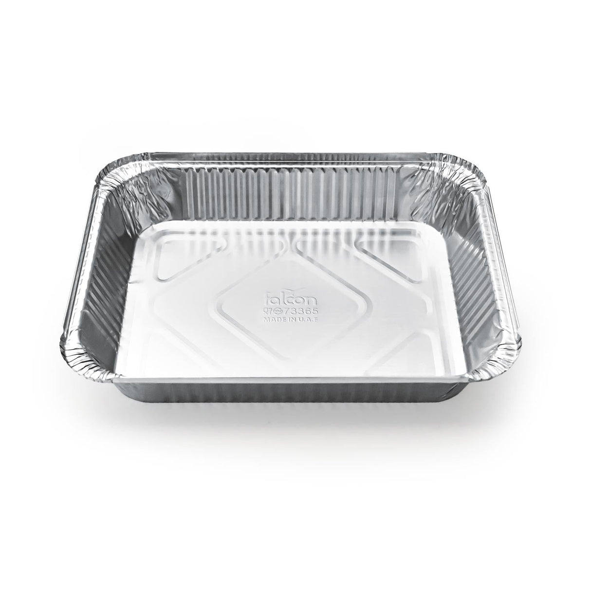 Falcon 12pcs Rectangular Aluminium Container with Lid 25.6cm*32.6cm*6cm - 73365 - Al Kabayel Discount CentreFalcon 12pcs Rectangular Aluminium Container with Lid 25.6cm*32.6cm*6cm - 73365DisposablesFALCONAl Kabayel Discount Centre
