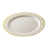 Falcon 20pcs Luxury Plastic Plates 19cm Dia, Ivory/Gold Rings - Al Kabayel Discount CentreFalcon 20pcs Luxury Plastic Plates 19cm Dia, Ivory/Gold RingsDisposablesFALCONAl Kabayel Discount Centre