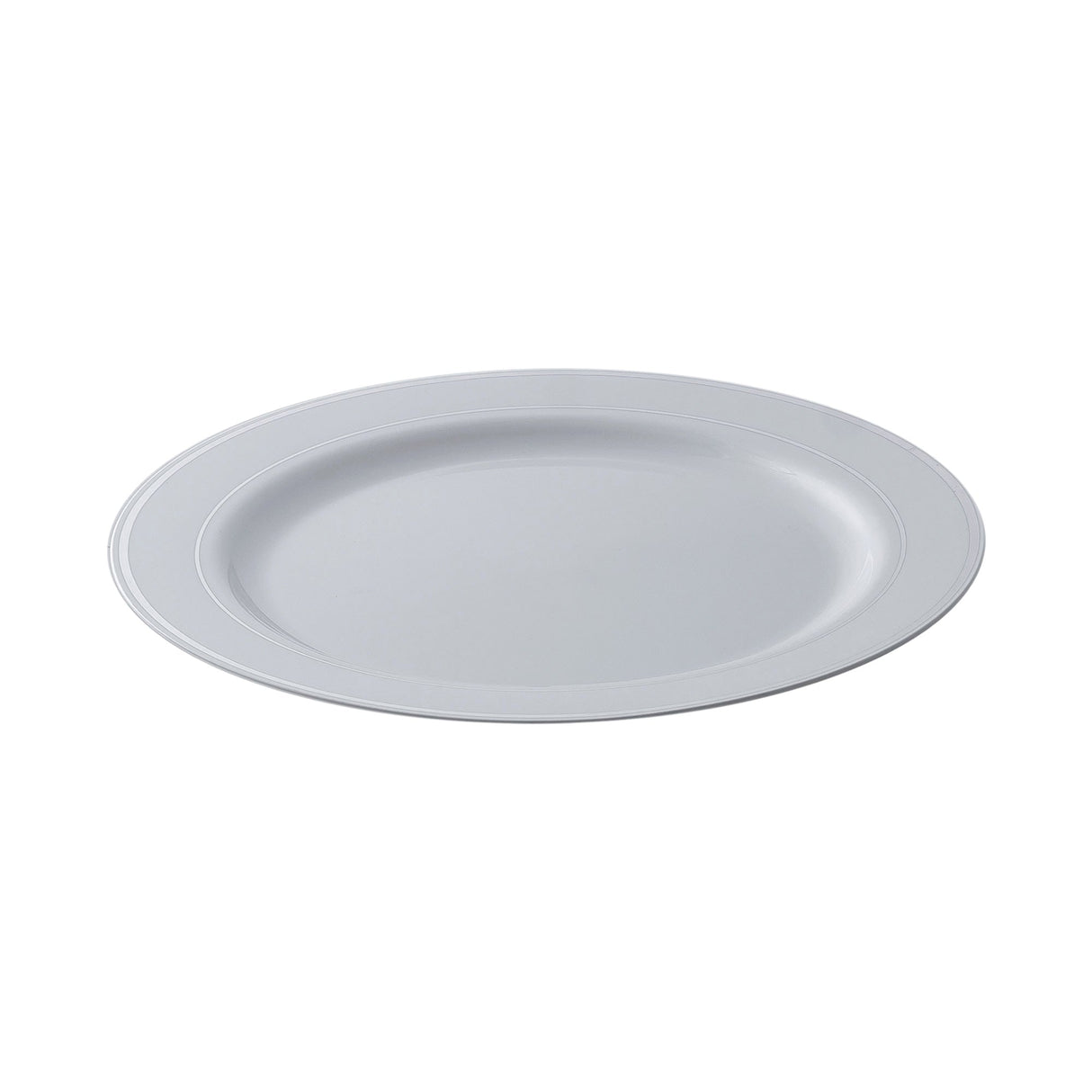 Falcon 20pcs Luxury Plastic Plates 22.5cm Dia, Ivory/Silver Rings - Al Kabayel Discount CentreFalcon 20pcs Luxury Plastic Plates 22.5cm Dia, Ivory/Silver RingsDisposablesFALCONAl Kabayel Discount Centre