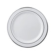 Falcon 20pcs Luxury Plastic Plates 26cm Dia, Ivory/Silver Rings - Al Kabayel Discount CentreFalcon 20pcs Luxury Plastic Plates 26cm Dia, Ivory/Silver RingsDisposablesFALCONAl Kabayel Discount Centre