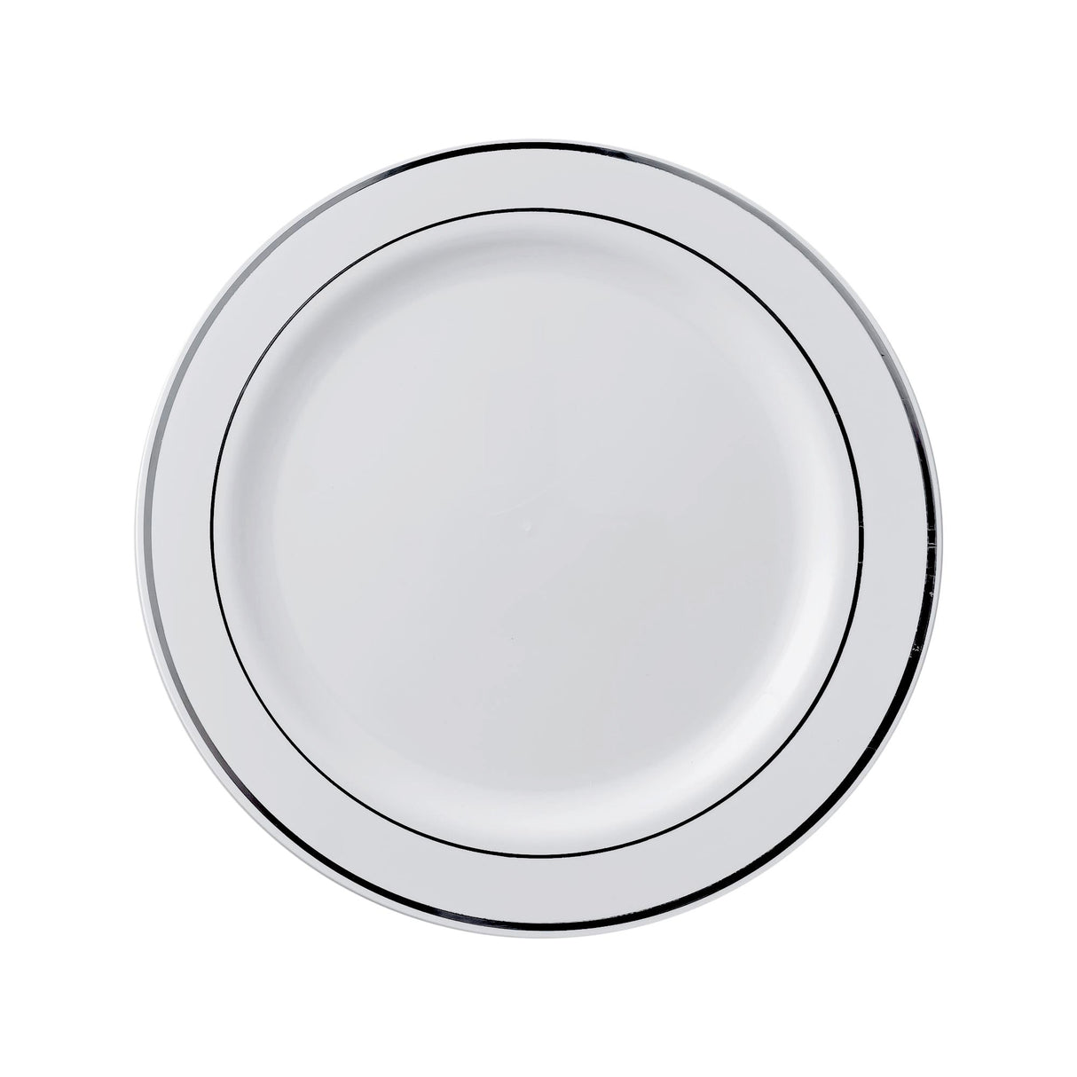 Falcon 20pcs Luxury Plastic Plates 26cm Dia, Ivory/Silver Rings - Al Kabayel Discount CentreFalcon 20pcs Luxury Plastic Plates 26cm Dia, Ivory/Silver RingsDisposablesFALCONAl Kabayel Discount Centre
