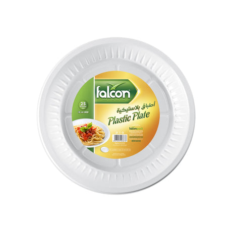 Falcon 25pcs Disposable Plastic Plate 18cm - Al Kabayel Discount CentreFalcon 25pcs Disposable Plastic Plate 18cmDisposablesFALCONAl Kabayel Discount Centre