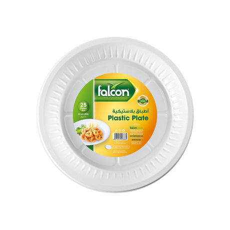 Falcon 25pcs Disposable Plastic Plate 22cm - Al Kabayel Discount CentreFalcon 25pcs Disposable Plastic Plate 22cmDisposablesFALCONAl Kabayel Discount Centre