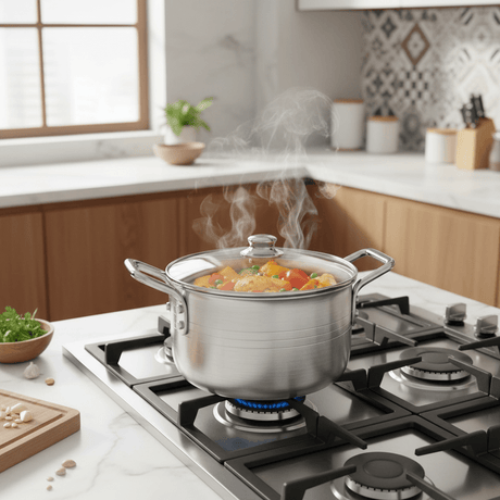 Falcon Aluminium Cooking Pot with Glass Lid No.5, 29cm*13cm - Al Kabayel Discount CentreFalcon Aluminium Cooking Pot with Glass Lid No.5, 29cm*13cmCasseroles & Stock PotsFALCONAl Kabayel Discount Centre
