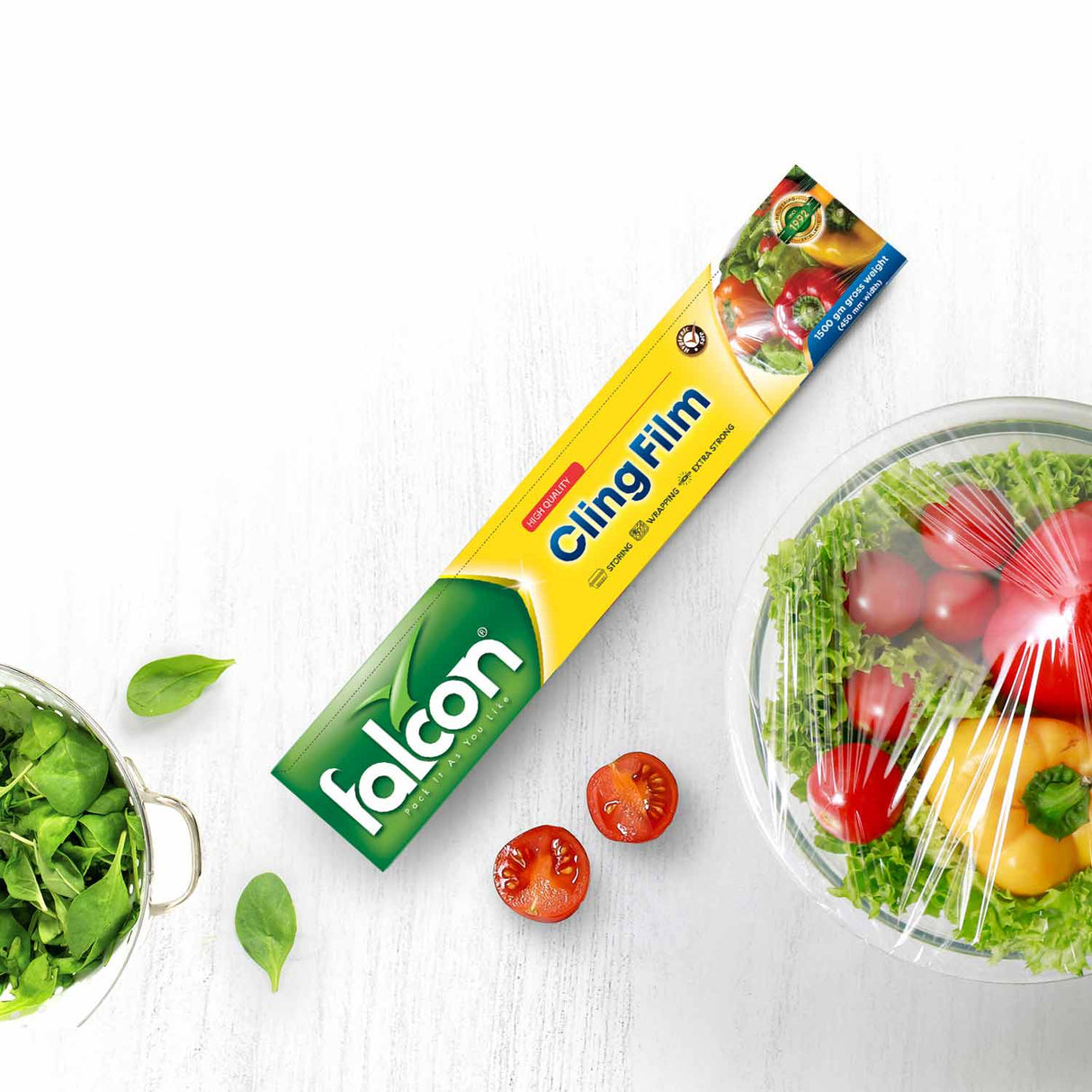 Falcon Cling Film 450mm Width, 1500g Gross Weight, Extra Strong - Wrapping - Al Kabayel Discount CentreFalcon Cling Film 450mm Width, 1500g Gross Weight, Extra Strong - WrappingJars & Food SaversFALCONAl Kabayel Discount Centre
