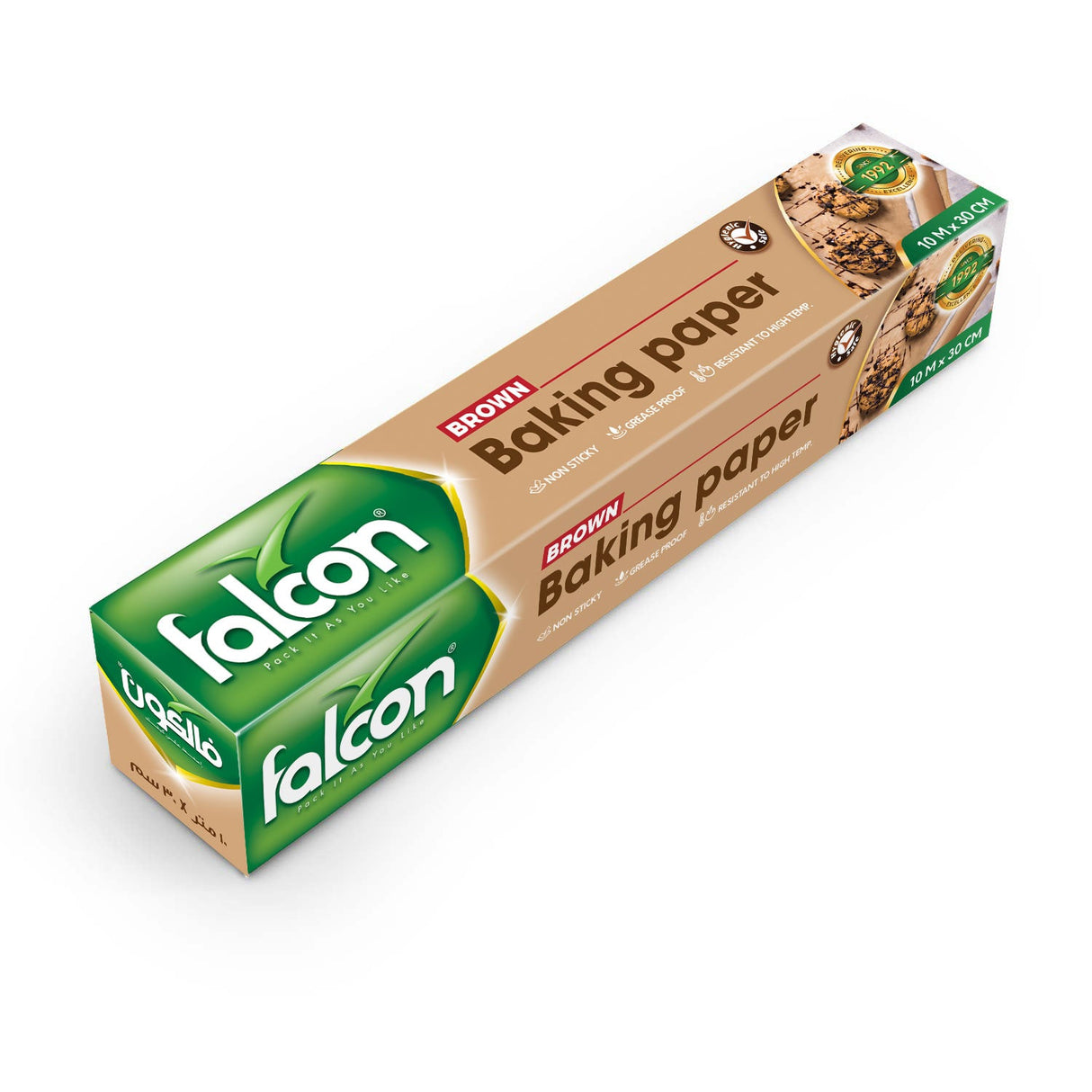 Falcon Grease Proof Baking Paper 10m*30cm, Brown - Al Kabayel Discount CentreFalcon Grease Proof Baking Paper 10m*30cm, BrownDisposablesFALCONAl Kabayel Discount Centre